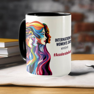 Caneca Women Faces Art   Dia Internacional da Mulher   IW