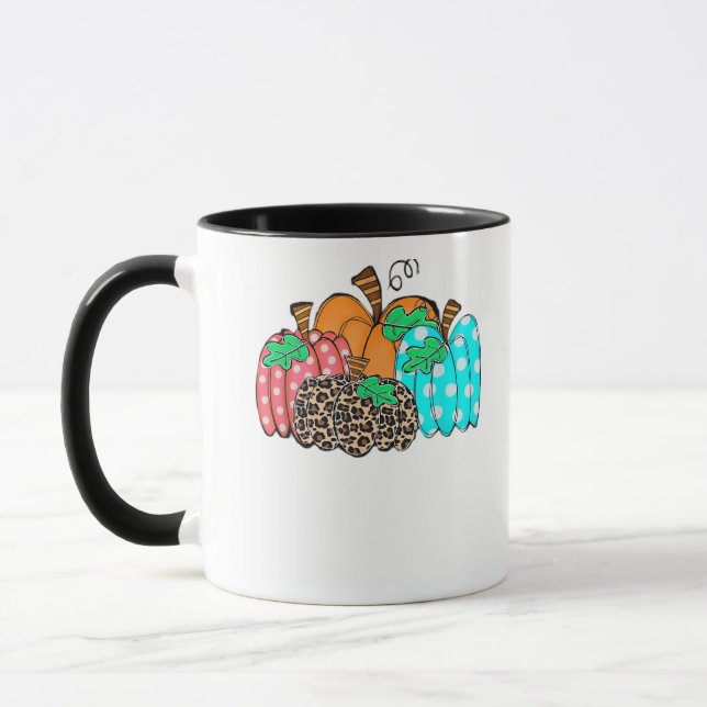 Caneca Women’s Pumpkin Leopard Print Graphic It’s Fall Y’ (Esquerda)