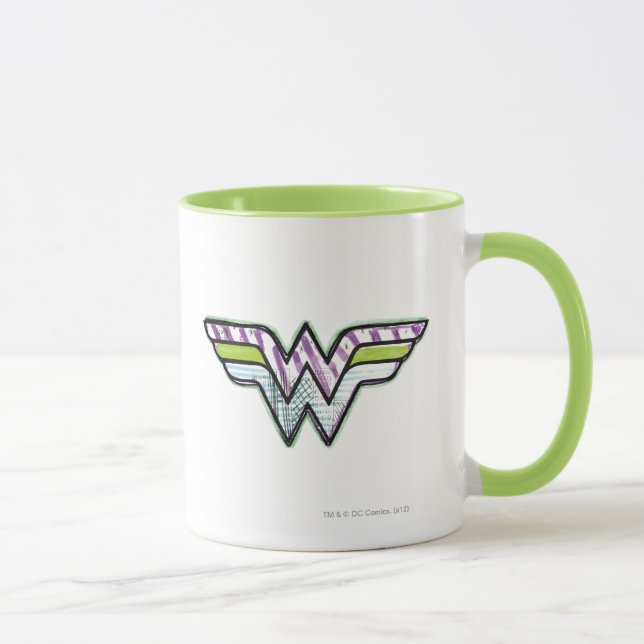Caneca Wonder Woman Colorful Sketch Logo (Direita)