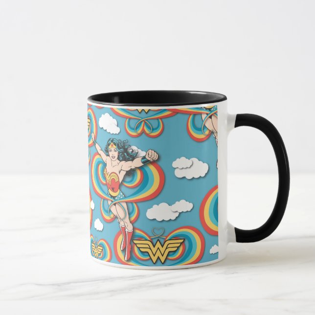 Caneca Wonder Woman Flying High Pattern (Direita)