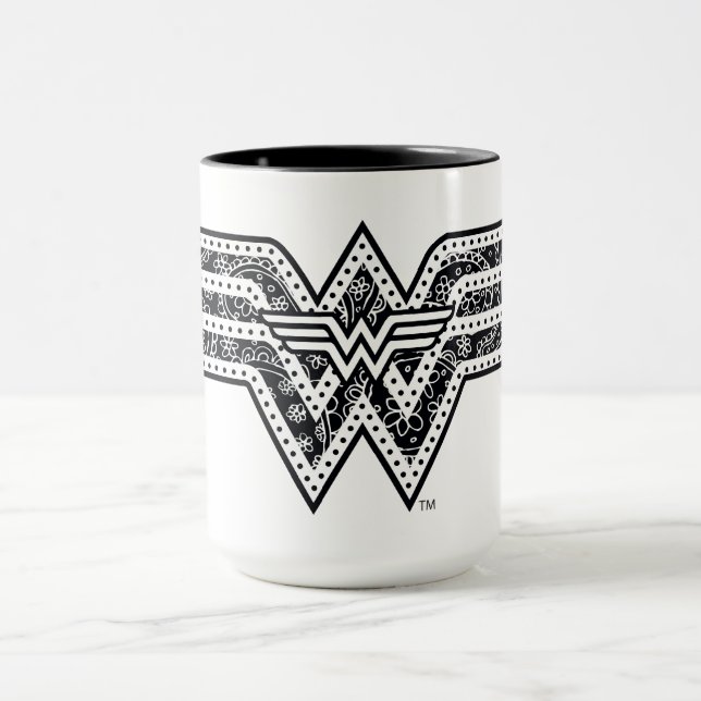 Caneca Wonder Woman Paisley Logo (Centro)