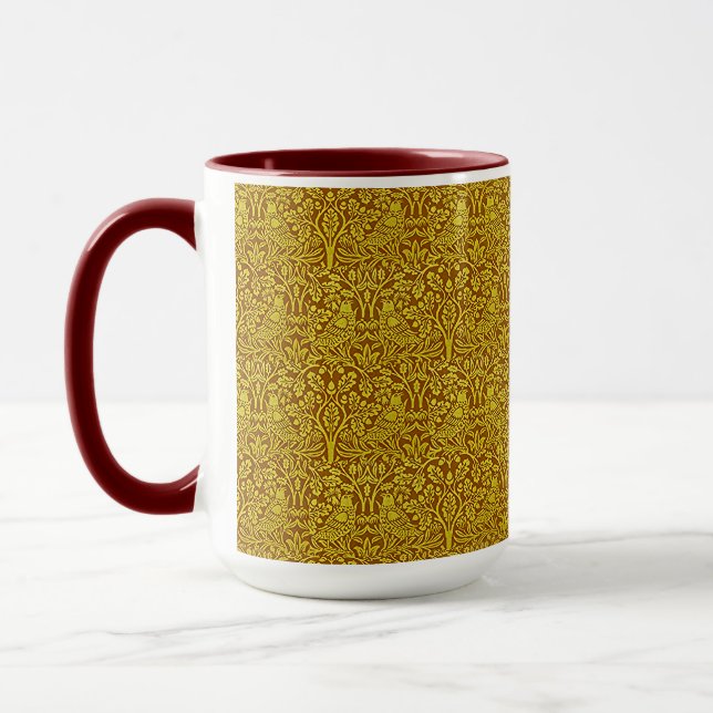 Caneca Woodland deixa Dourado Coelho William Morris Patte (Esquerda)