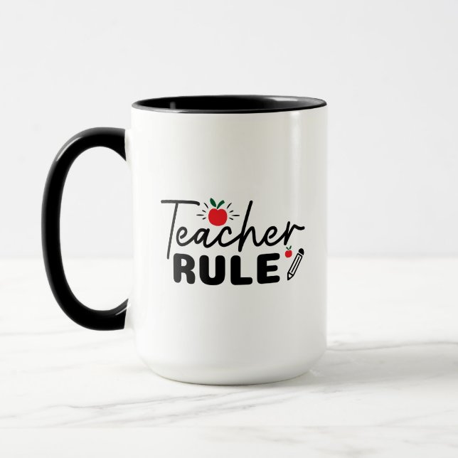 Caneca Wordart Regra do Professor (Esquerda)