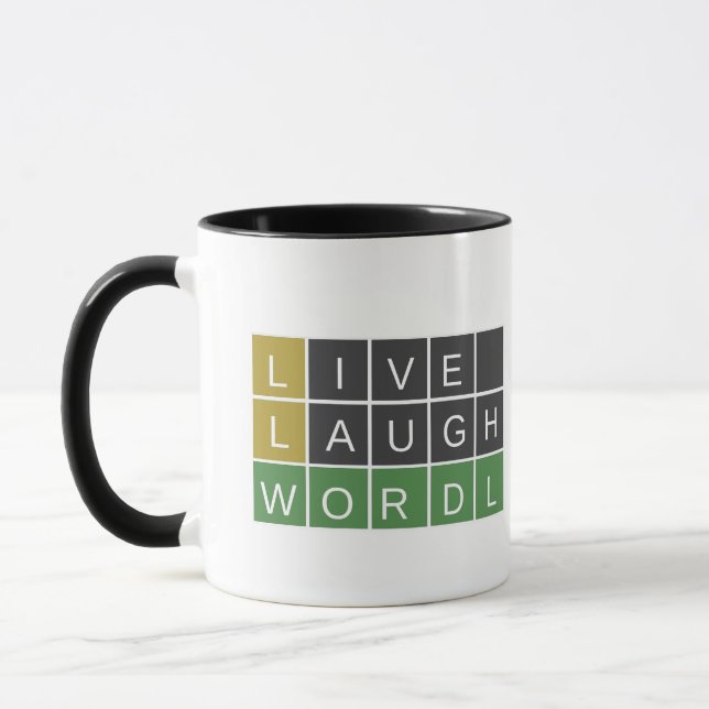 Caneca Wordle Mug ao vivo (Esquerda)