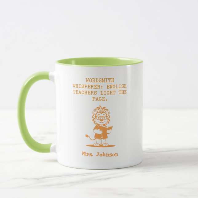 Caneca Wordsmith Whisperer English Teacher Design (Esquerda)