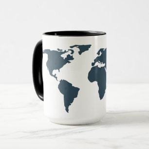 Caneca World Map Geografia Globo Adventure