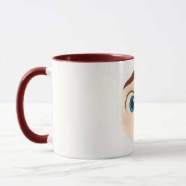 Caneca Worried blue eyes – anxious big mood face