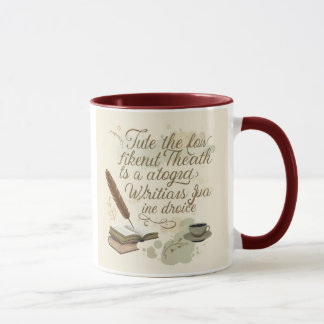 Caneca "Writer's Delight Mug: citações inspiracionais par