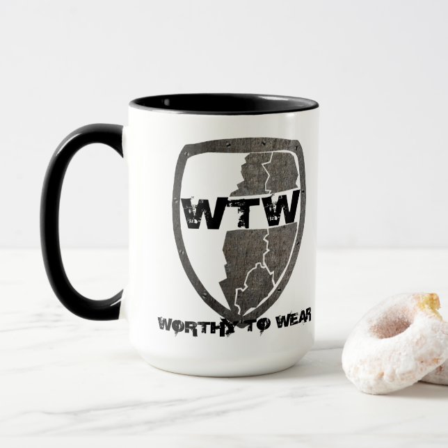 Caneca WTW Shield - Digno de Visto (Com Donut)