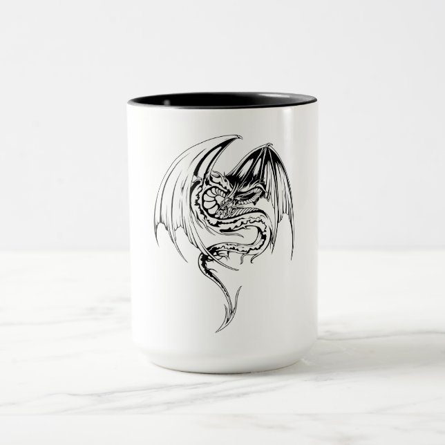 Caneca Wyvern Dragon São Criaturas Míticas Fantásticas (Centro)