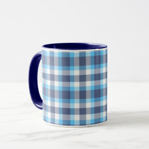 Caneca Xadrez azul