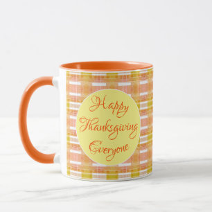 Caneca Xadrez de Ação de Graças