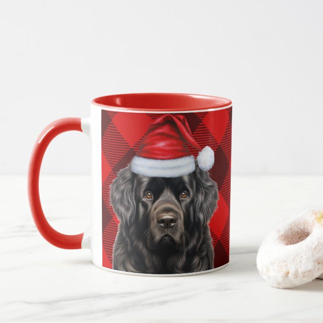 Caneca Xadrez de Buffalo de Terra Nova do Dog Lover (Com Donut)