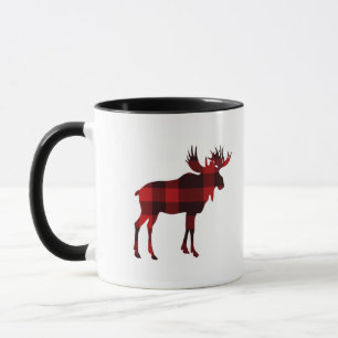 Caneca Xadrez de Buffalo Vermelho Mose