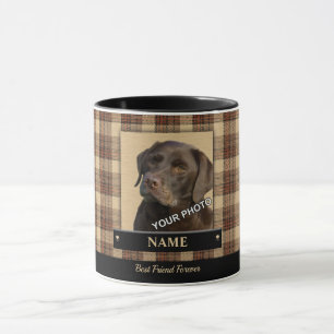 Caneca xadrez de estilo de país clássico de Pet Picture