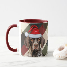 Caneca Xadrez de Feriado de Ponteiro Curto do Cão