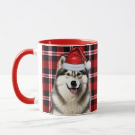 Caneca Xadrez de Feriado Malamute no Alasca Dog Lover