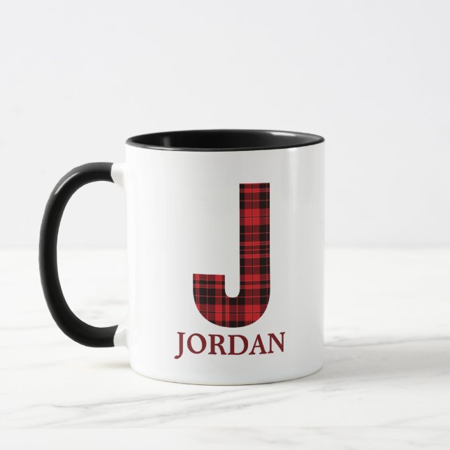 Caneca Xadrez de Natal - Café Personalizado Mug J (Esquerda)