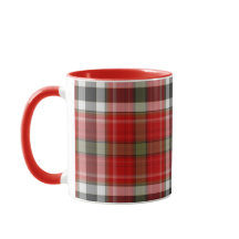 Xadrez de Tartan Branco Vermelho da Manhã de Natal