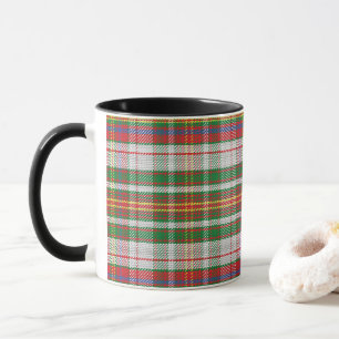 Caneca Xadrez de Tartan multicores verificada na Escócia