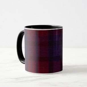 Caneca Xadrez Escocês Bege Burgundy Roxo