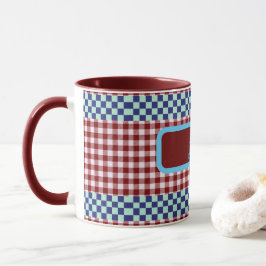 Caneca Xadrez Escocês Personalizado