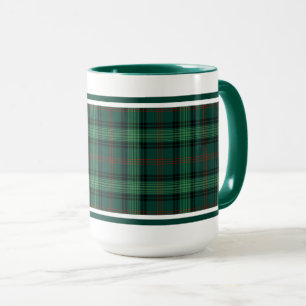 Caneca Xadrez escocesa Clan Ross Tartan Green