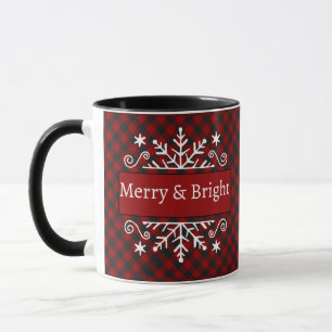 Caneca Xadrez floco de neve Alegre & Brilhante
