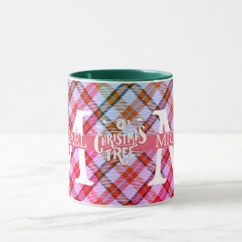 Caneca Xadrez Moderna de Buffalo, Natal Monograma