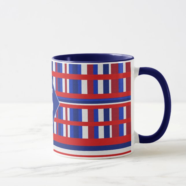 Caneca Xadrez Patriot Vermelho e Azul (Direita)