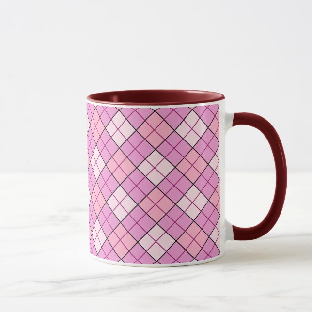 Caneca Xadrez rosa (Direita)