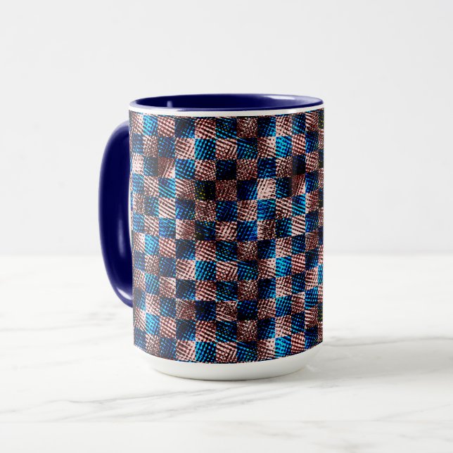 Caneca Xadrez russo em forma de arranhões cruzados (Frente Esquerda)
