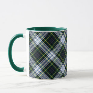 Caneca Xadrez Rustic Verde Branco Clan Gordon Tartan