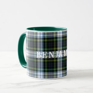 Caneca Xadrez Scottish Clan Gordon Green White Tartan