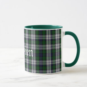 Caneca Xadrez tradicional de Tartan de vestir preto