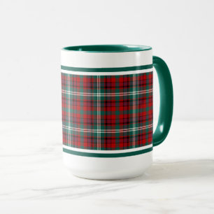 Caneca Xadrez Vermelha do Padrão do Maguire Tartan
