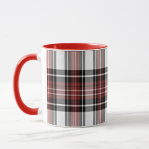 Caneca Xadrez Vermelha E Preta