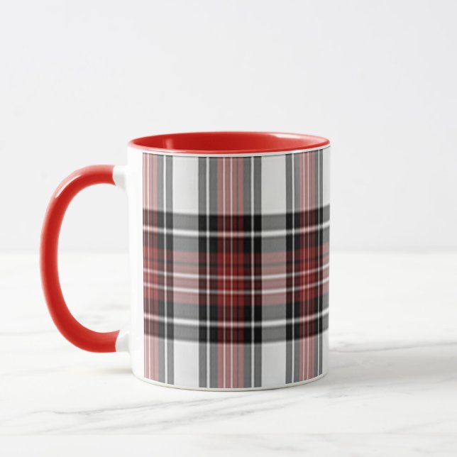 Caneca Xadrez Vermelha E Preta (Esquerda)