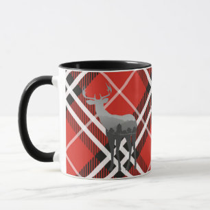 Caneca Xadrez Vermelho e Preto de Mug-Dois com Cerco