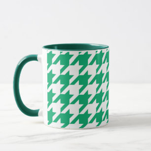 Caneca Xadrez Vichy Verde Branco