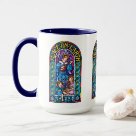 Caneca Xmas Pré-Raphaelite da Paz na Terra