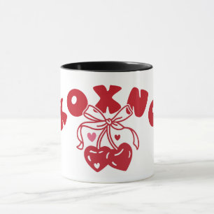 Caneca XOXNO Coração de Cereja Anti Dia dos Namorados Eng