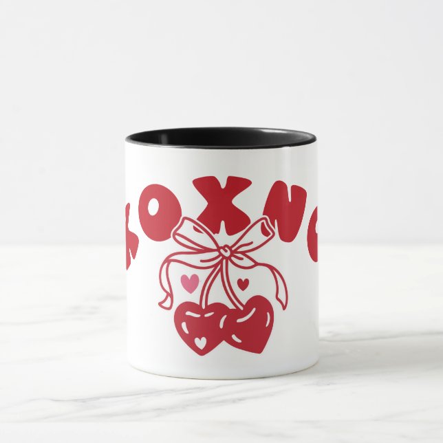 Caneca XOXNO Funny Anti Valentine Heart Cherry (Centro)