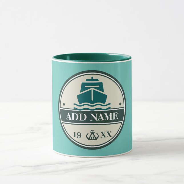 Caneca Yacht Náutico de Boat de Navegação com Ancoragem A (Centro)