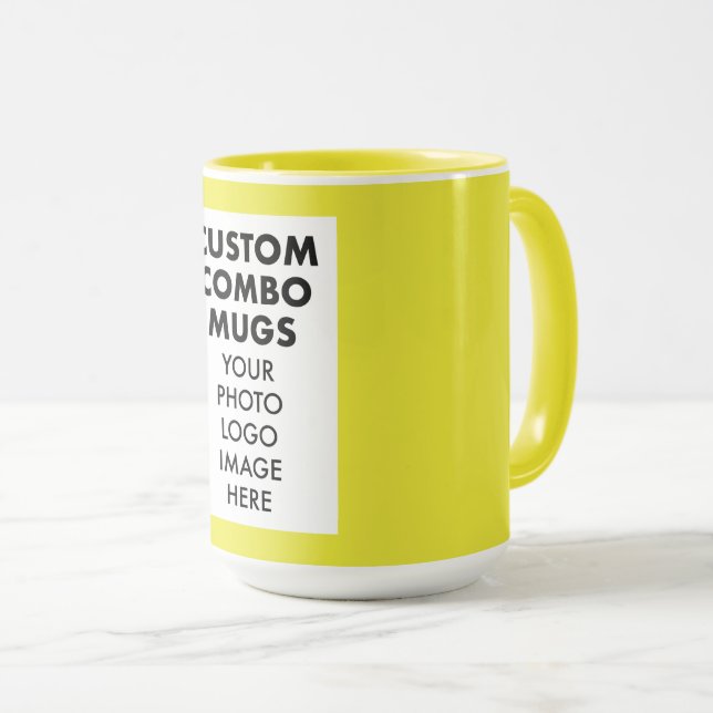 Caneca Yellow 4:6 Frame Photo, Logo Large Custom Combo (Frente Esquerda)