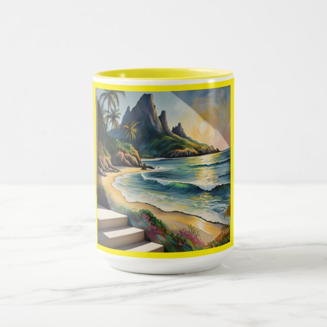 Caneca Yellow Beach Sunset Mug (Centro)