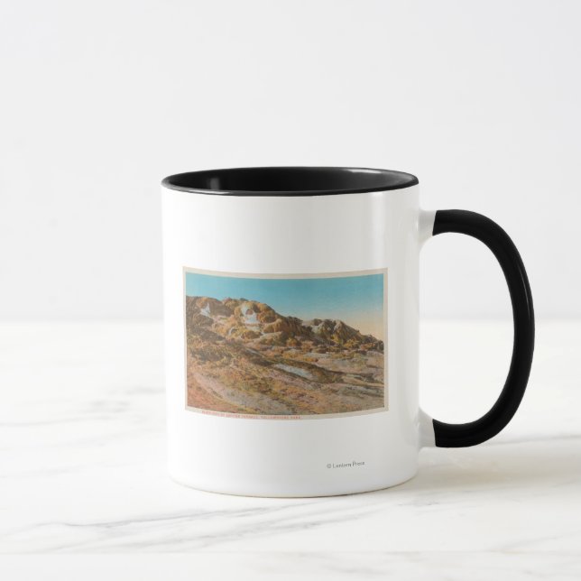 Caneca Yellowstone, Visão de Júpiter Terrace (Direita)
