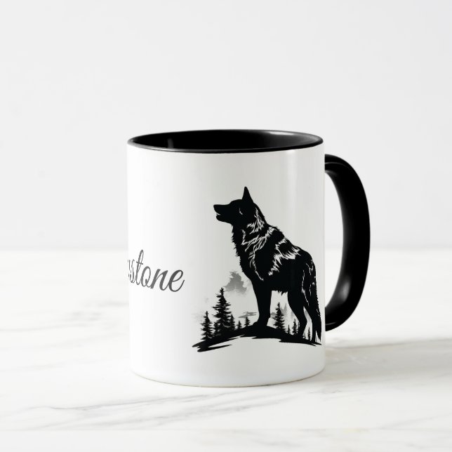 Caneca Yellowstone Wolf (Frente Esquerda)