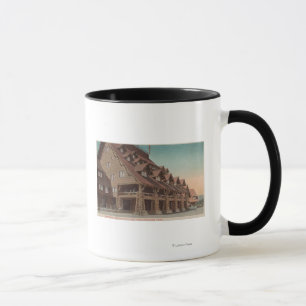 Caneca Yellowstone, WY - Entrada da velha pousada fiel