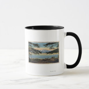 Caneca Yellowstone, WY - lago Yellowstone e Colter